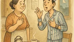 Banc: Mama îi spune fiului ei...