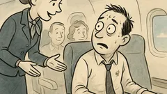 Banc: Stewardesa întreabă: Ați mai zburat?