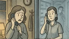 Banc: Alo, morgă? Soțul meu…