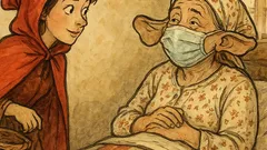 Banc: Scufița Roșie: „Bunicuță, de ce...”